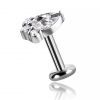 Piercing with zirconia crystal drop
