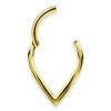 Gold piercing clicker with 