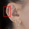 Gold piercing clicker with 