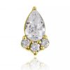 Golden accessory with crystal drop