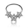 Three stars ring for septum piercing and daith