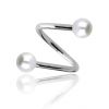STEEL SPIRAL WITH LAB PEARLS
