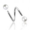 STEEL SPIRAL WITH LAB PEARLS
