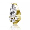 Golden accessory with crystal drop