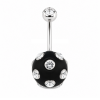 BAUCHNABELPIERCING MIT KRISTALLKUGEL