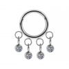CLICKER CON QUATTRO CRISTALLI PENDENTI