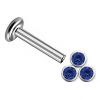 PIERCING LABRET WITH THREE CRYSTAL ACCESSORY