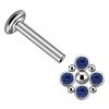 LABRET PIERCING WITH CRYSTAL RHOMBUS ACCESSORY