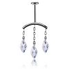LABRET VERTICAL HÉLIX AVEC TROIS PAMPILLES EN CRISTAL