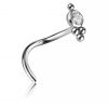 NOSE PIERCING WITH CRYSTAL AND BEADS