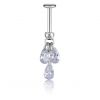 VERTICAL HELIX JEWEL WITH PENDANT CUBIC ZIRCONIA