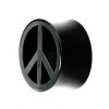 Peace piercing plug for ear lobes