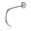 PIERCING DE NEZ EN OR BLANC MASSIF AVEC DIAMANT LAB