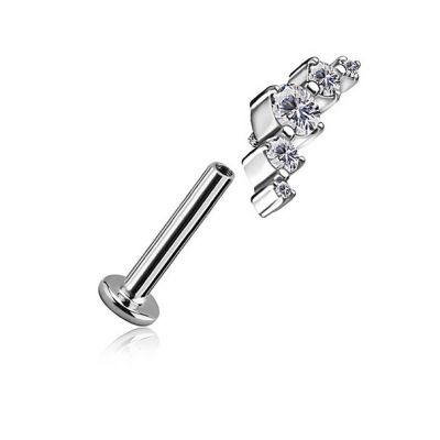 ARCH LABRET PIERCING MIT KRISTALLEN