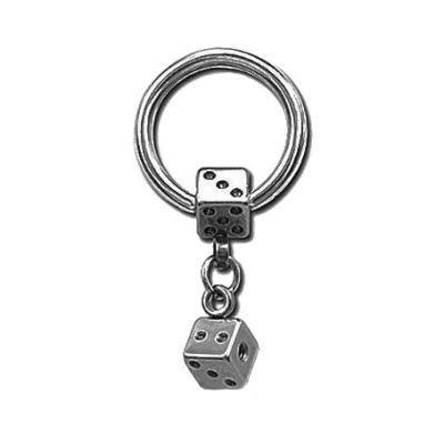 RINGPIERCING MIT WÜRFEL