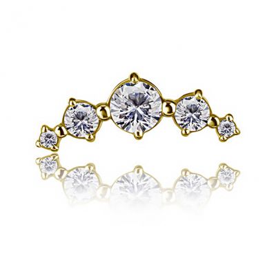 GOLD PLATED ARCH REPLACEMENT WITH CRYSTALS