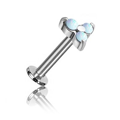 PIERCING LABRET CON TRINITY DI OPALE LAB
