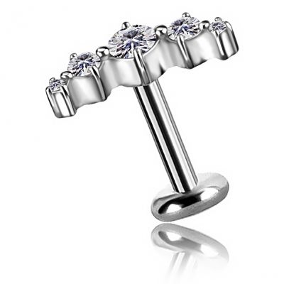 ARCH LABRET PIERCING MIT KRISTALLEN
