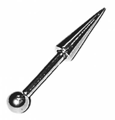 PIERCING BARBELL WITH SPIKE AND BALL