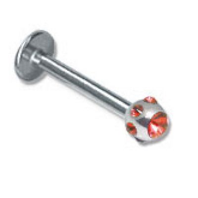 LABRET PIERCING MIT KRISTALL