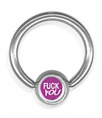 PIERCING ANILLO CON FUCK YOU