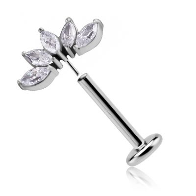 THREADLESS LOTUS FLOWER LABRET