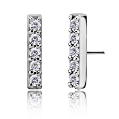 REPLACEMENT JEWEL PIERCING WITH ROW OF CRYSTALS