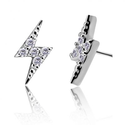REPLACEMENT JEWEL PIERCING WITH LIGHTNING OF CRYSTALS