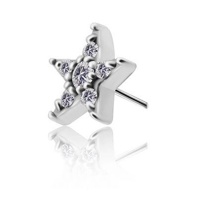 RICAMBIO GIOIELLO PIERCING CON STELLA DI CRISTALLI