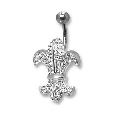 BAUCHNABELPIERCING MIT LILIENBLUME