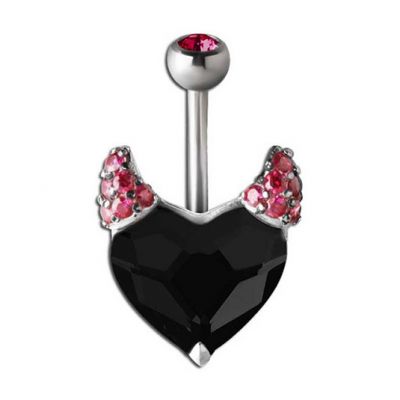 BAUCHNABELPIERCING MIT TEUFELHERZ