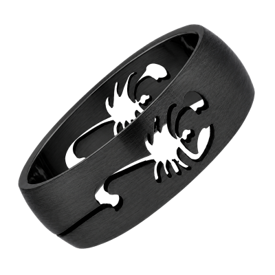 ANILLO NEGRO CON ESCORPIÓN