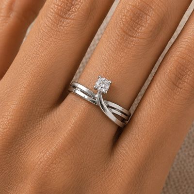 BAGUE EN ARGENT AU DESIGN SERPENTIN