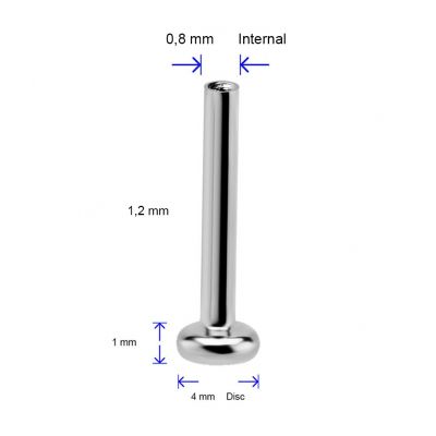STEEL LABRET WITH INTERNAL THREAD