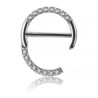 BRUSTWARZENPIERCING MIT ZIRKONIA-KRISTALLEN