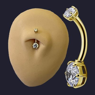 YELLOW GOLD BANANA WITH PREMIUM ZIRCONIA