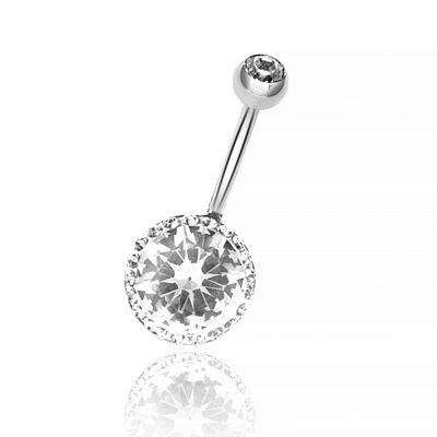 BAUCHNABELPIERCING MIT KRISTALL