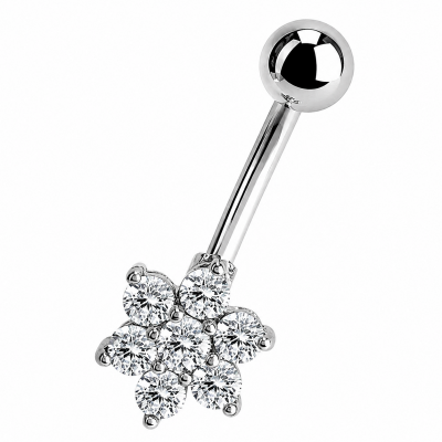 PIERCING POUR LE NOMBRIL AVEC ZIRCONS CUBIQUES