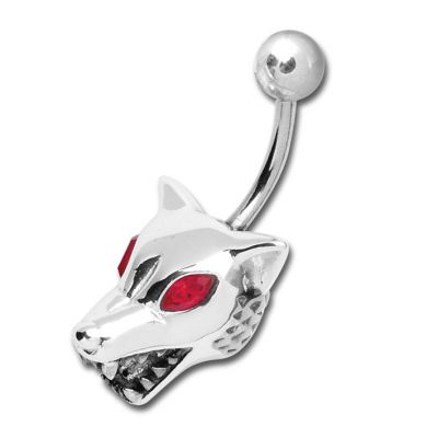 BAUCHNABELPIERCING MIT WOLF