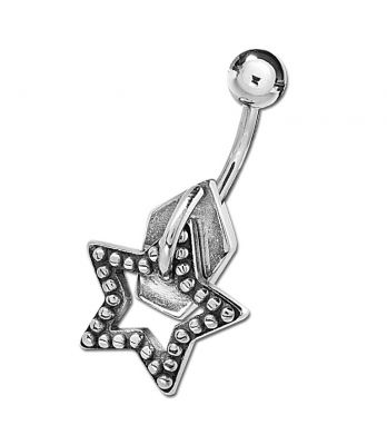 BAUCHNABELPIERCING MIT STERN