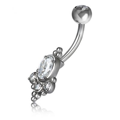 BAUCHNABELPIERCING MIT ZIRKON