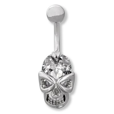BAUCHNABELPIERCING MIT SCHÄDEL