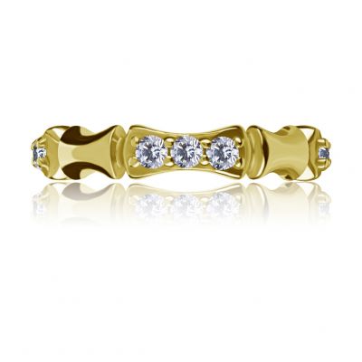 GOLD-PLATED CLICKER HOOP WITH CRYSTALS