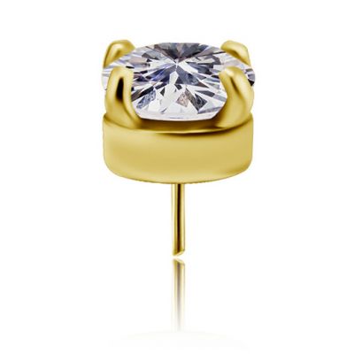 REMPLACEMENT PLAQUÉ OR AVEC CRISTAL POUR PIERCINGS SANS FIL