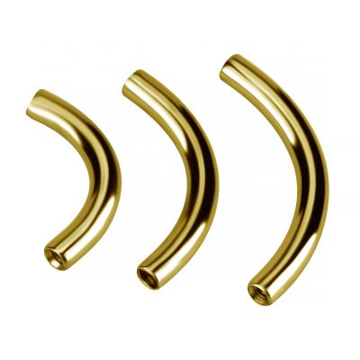 GOLD-PLATED CURVED BAR REPLACEMENT FOR NAVEL PIERCING