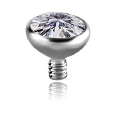 BALL WITH CRYSTAL FOR MICRODERMAL PIERCING