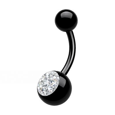 PIERCING PARA OMBLIGO CON CRISTALES Y RESINA