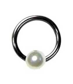 RINGPIERCING MIT PERLE