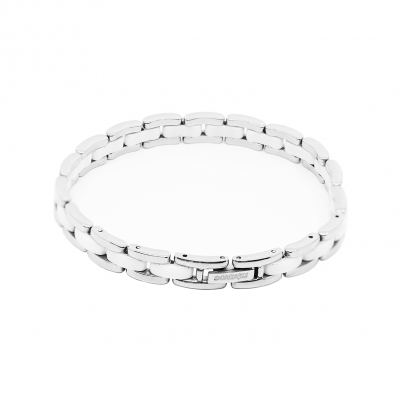 BRACCIALE IN ACCIAIO E CERAMICA SOTTILE