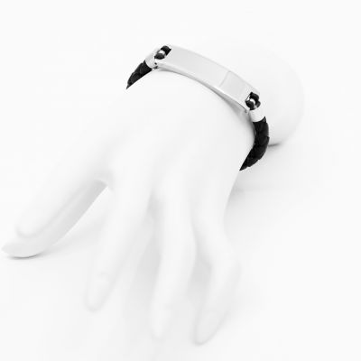 BRACELET AVEC PLAQUE EN ACIER